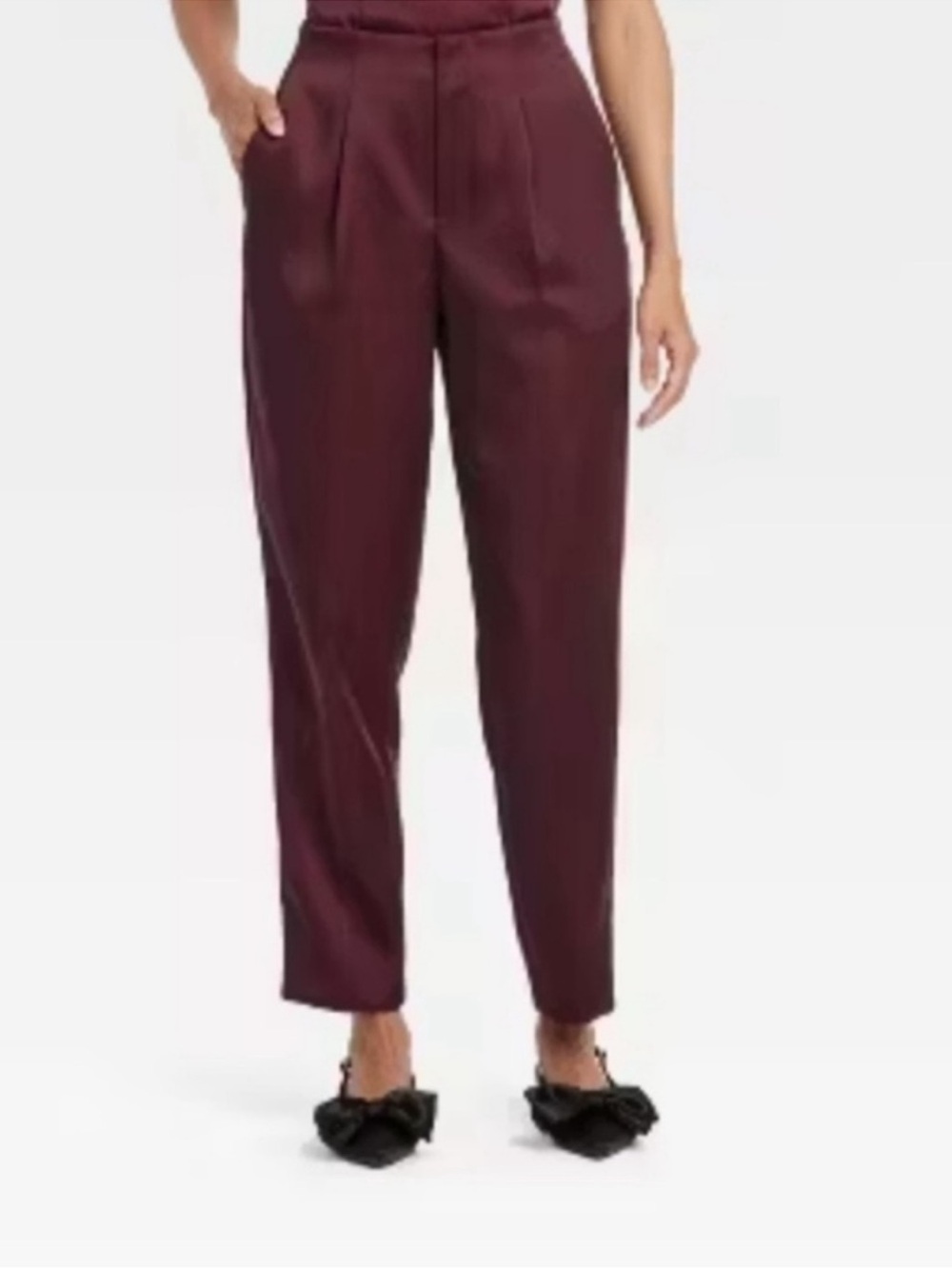 Tailored Pleated Straight Leg High Rise Trousers Woman’s Size 12 | NWT - Picture 1 of 9